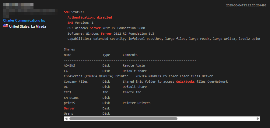 SMB with authentication disabled - Example 4